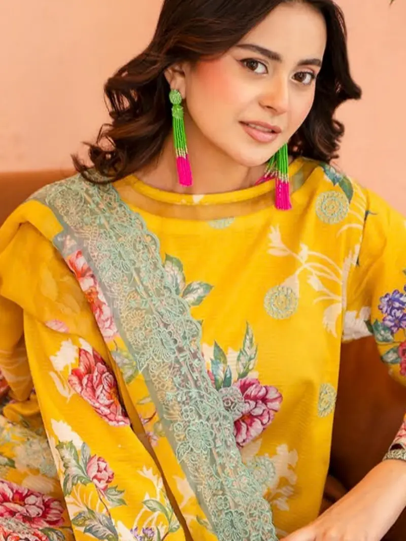 Unstiched Pakistani Pure Cotton dress