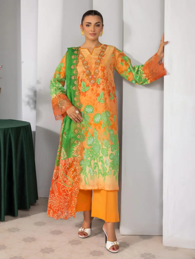 Unstiched Pakistani Pure Cotton dress