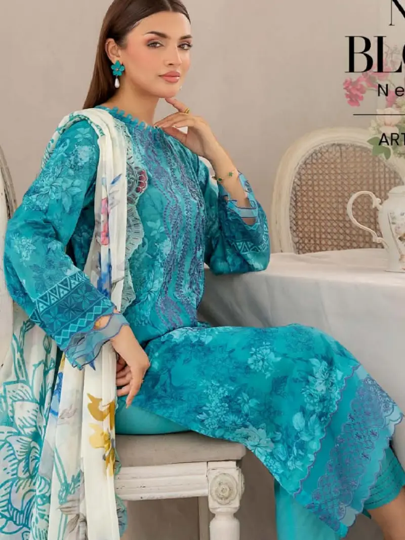 Unstiched Pakistani Pure Cotton dress