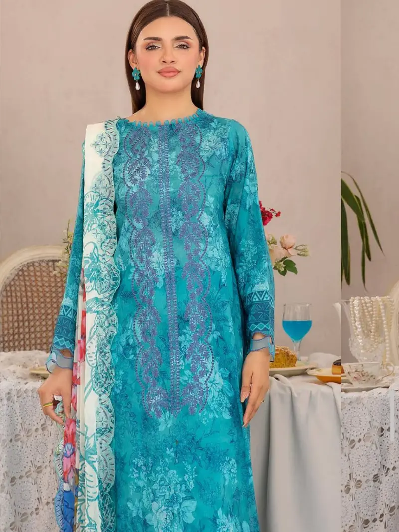 Unstiched Pakistani Pure Cotton dress