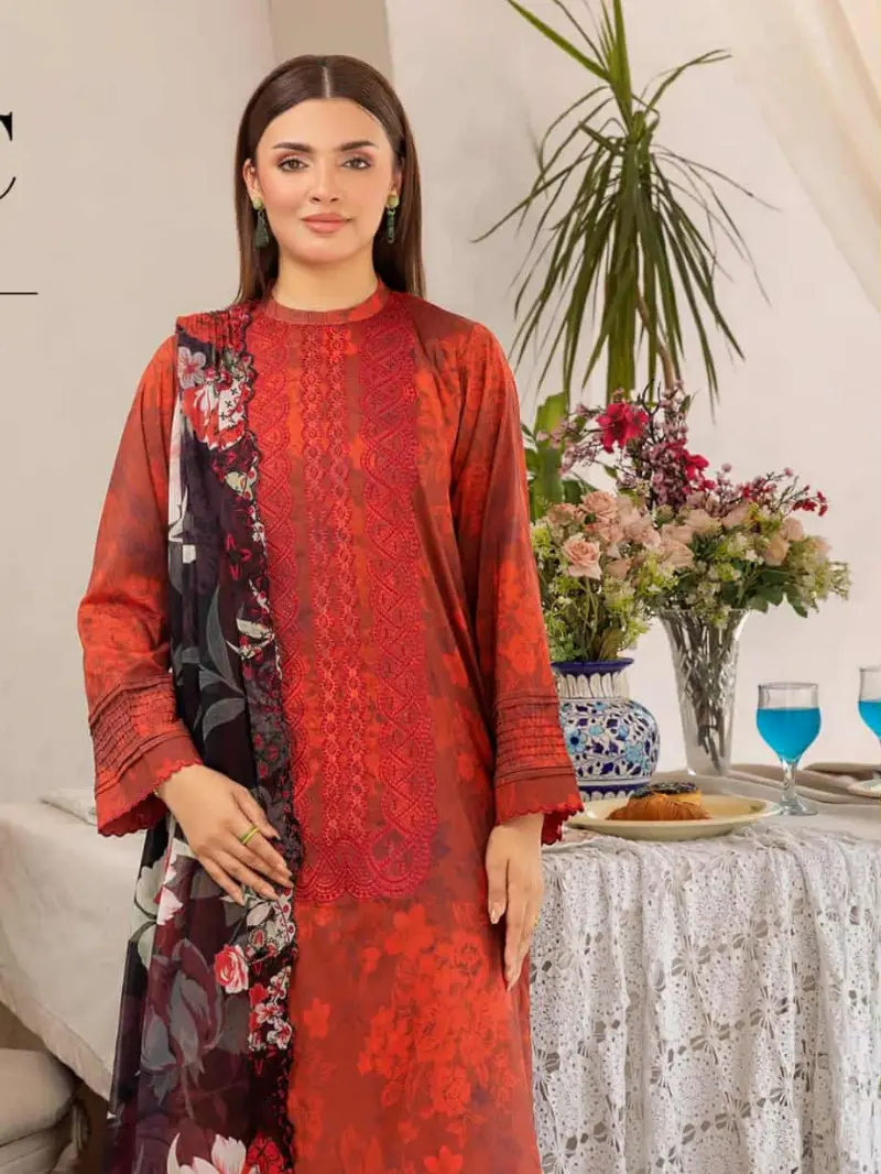 Unstiched Pakistani Pure Cotton dress