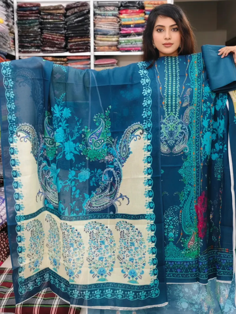 Unstiched Pure Cotton dress